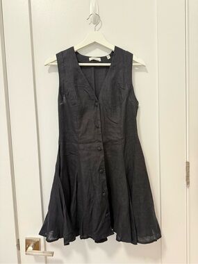 Doen Aubrey Linen Mini Dress Xs New